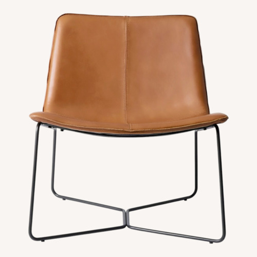 Used West Elm Saddle Leather Accent Chair for sale on AptDeco