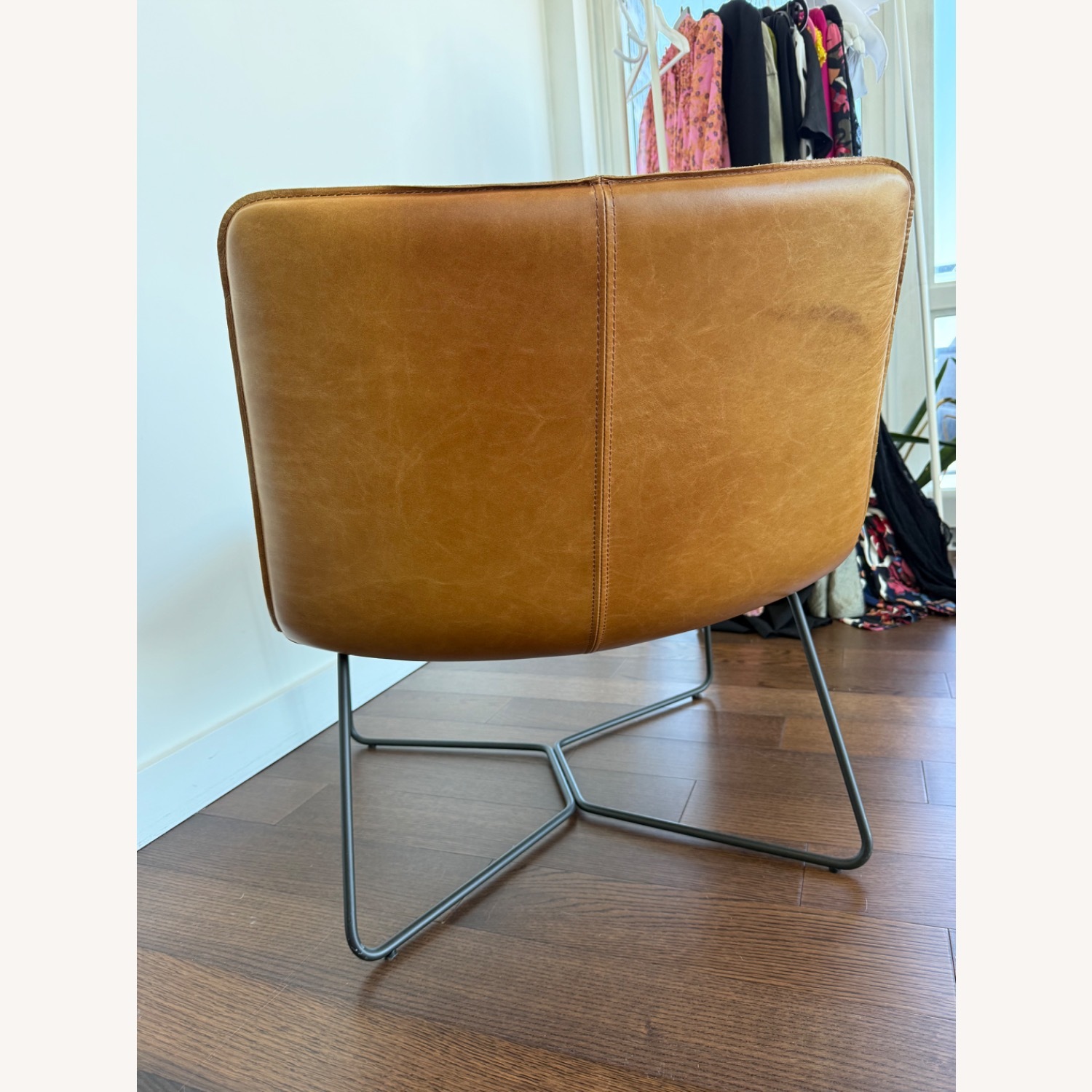 West Elm Saddle Leather Accent Chair - image-6