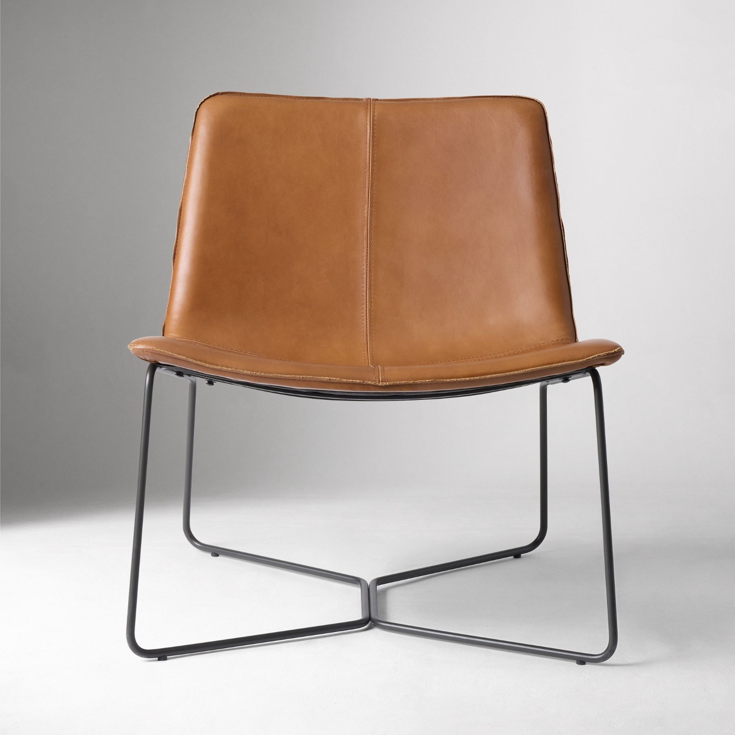 West Elm Saddle Leather Accent Chair - image-7