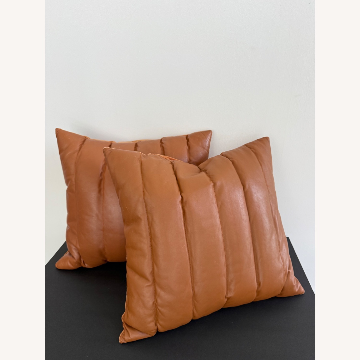 CB2 Izzy Congnac Leather Pillow - image-4