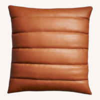 CB2 Izzy Congnac Leather Pillow
