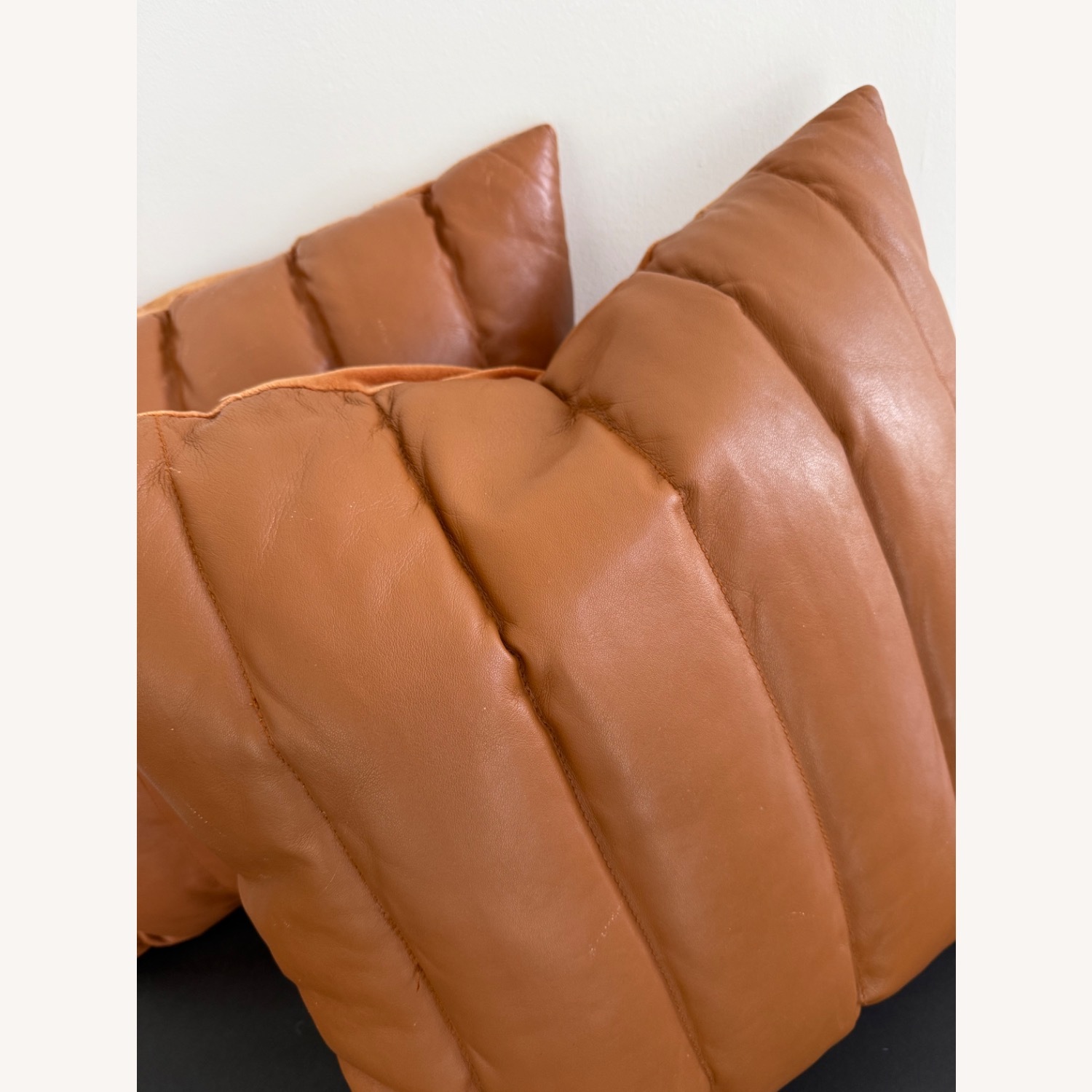 CB2 Izzy Congnac Leather Pillow - image-6