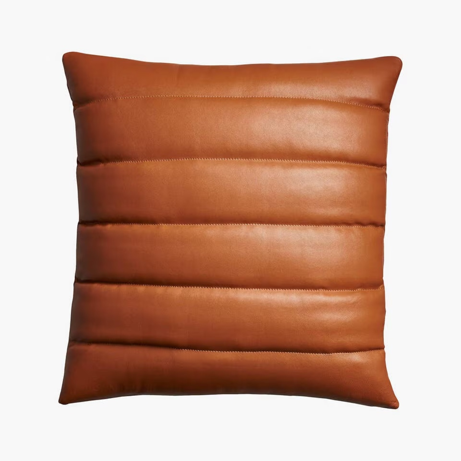 CB2 Izzy Congnac Leather Pillow - image-9