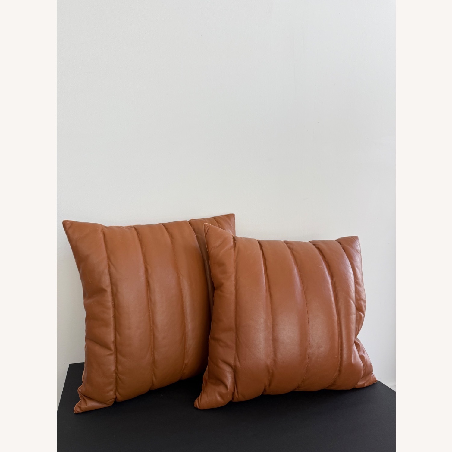 CB2 Izzy Congnac Leather Pillow - image-8