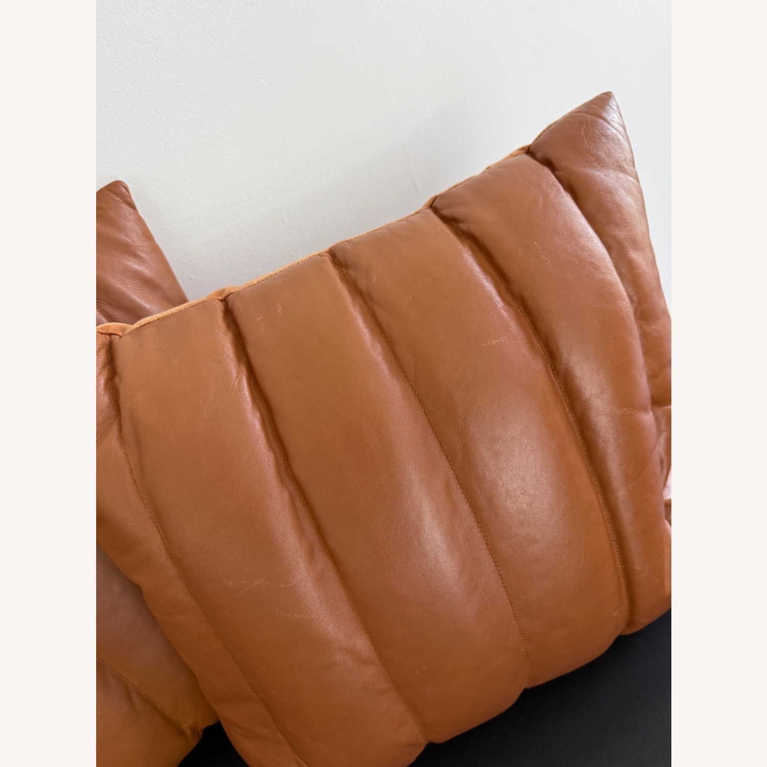 CB2 Izzy Congnac Leather Pillow - image-7