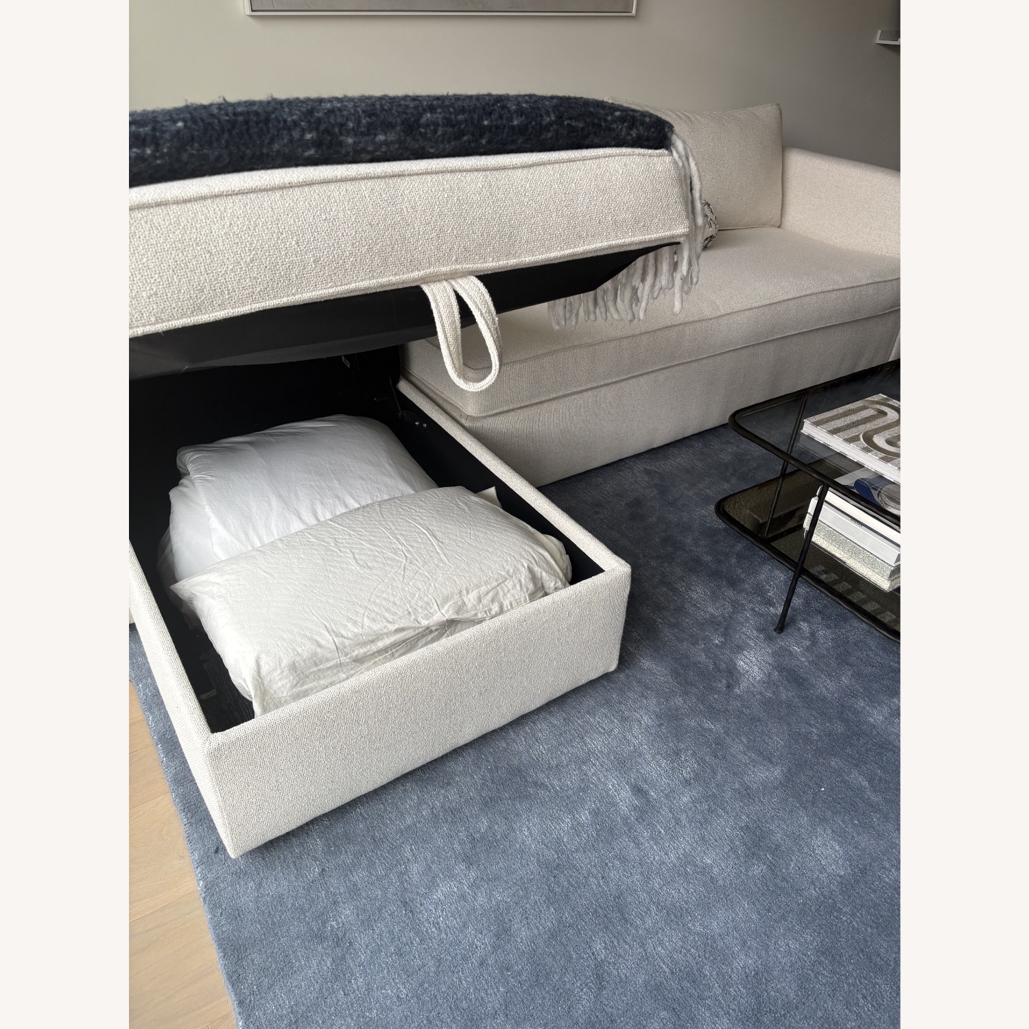 West Elm Harris Sleeper Sectional with Storage - image-4