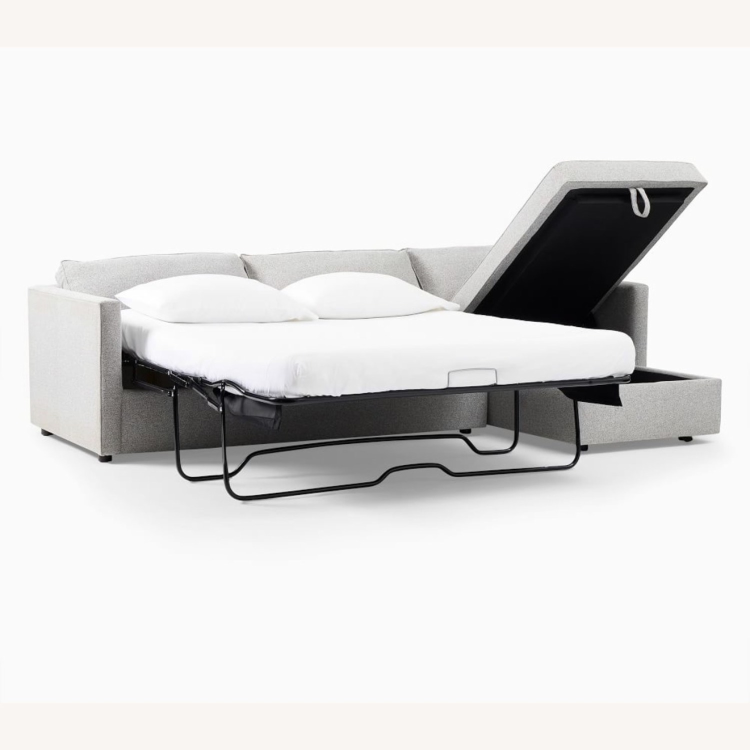 West Elm Harris Sleeper Sectional with Storage - image-8