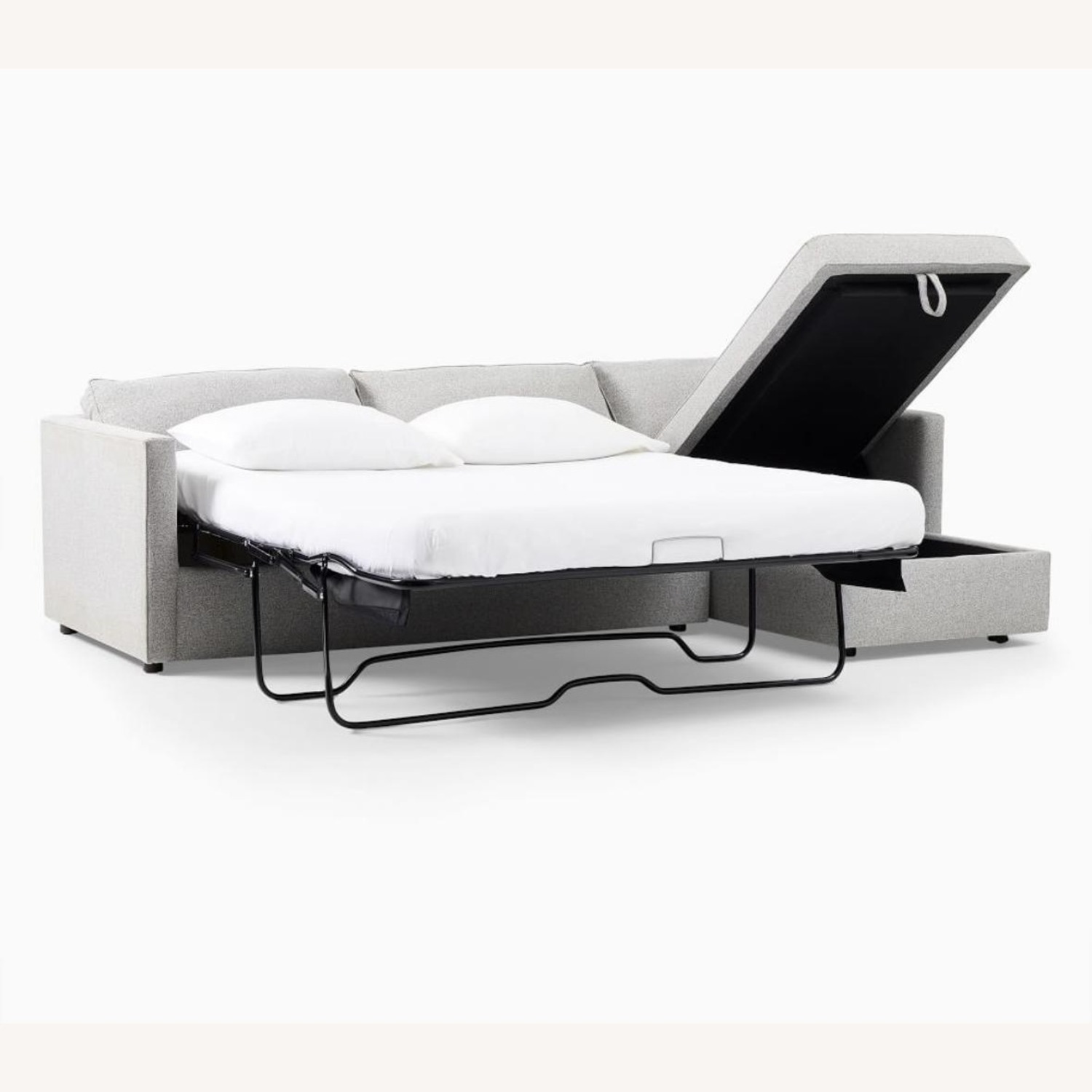 West Elm Harris Sleeper Sectional with Storage - image-9