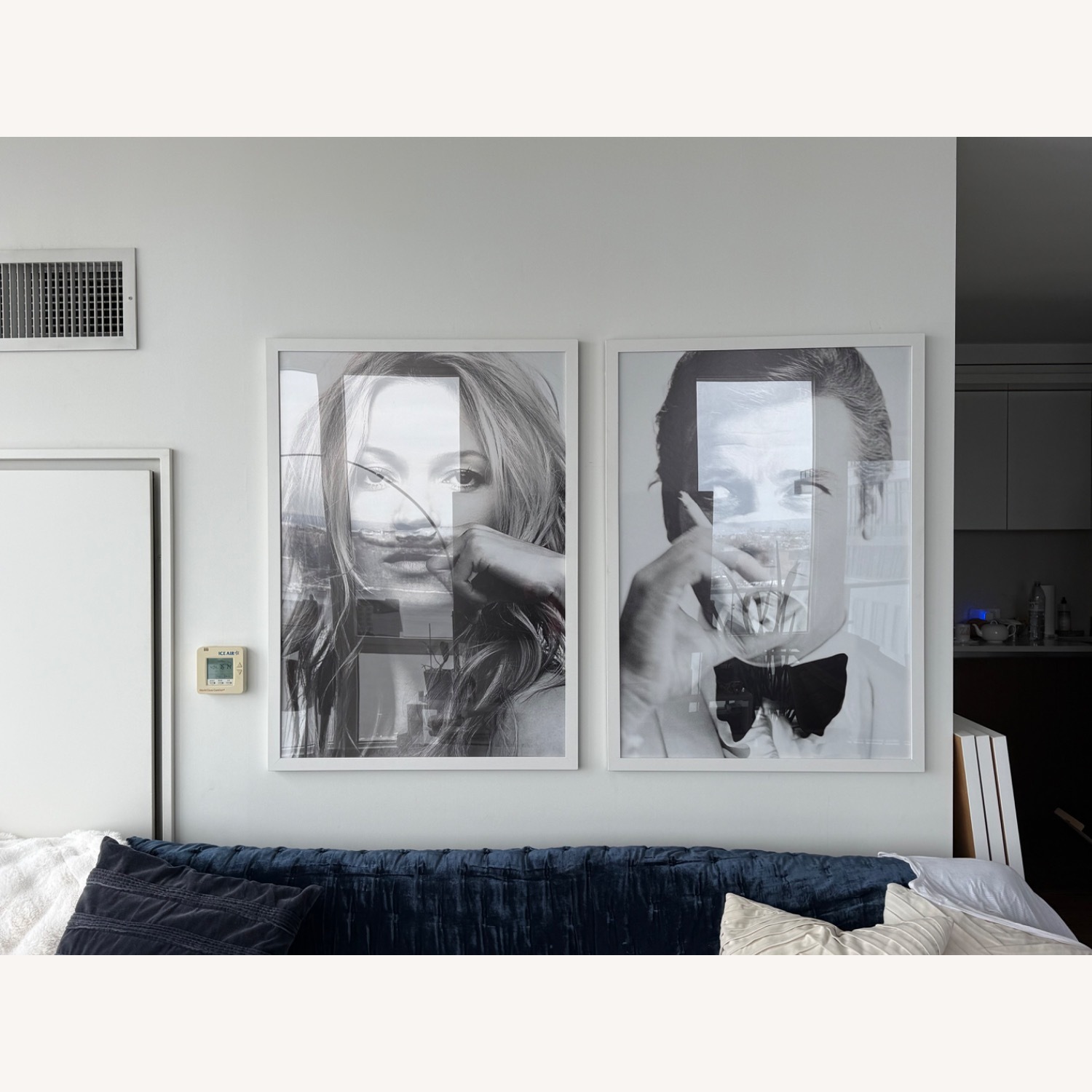 Set of 2 Framed B&W Portrait Art - Kate & Roger - image-5