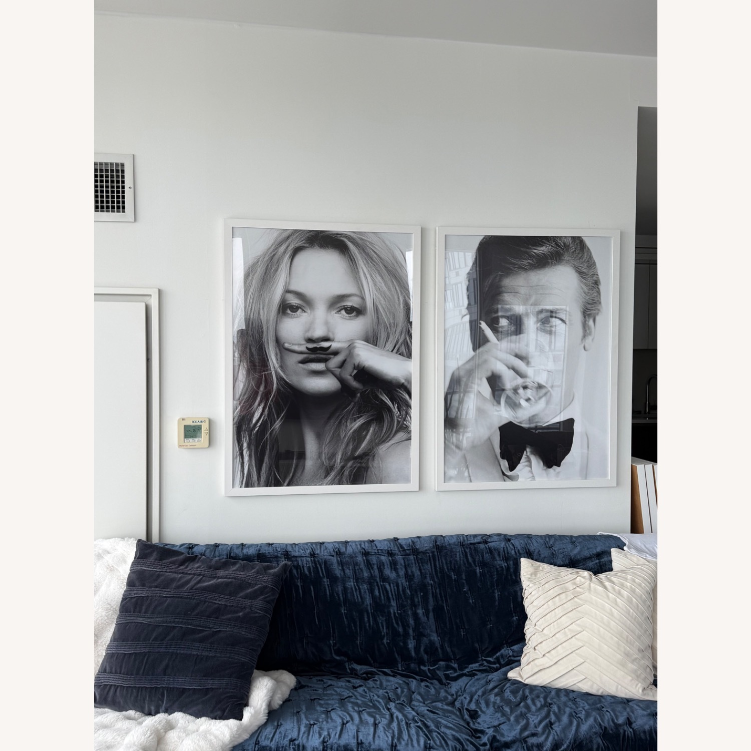 Set of 2 Framed B&W Portrait Art - Kate & Roger - image-4