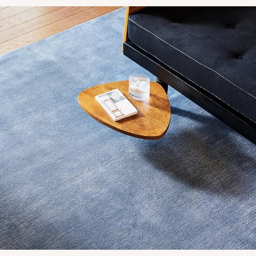 Used Rugs USA Arrel Blue Wool Blend Area Rug 9' x 12' for sale on AptDeco