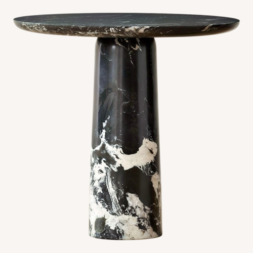 Used CB2 Babylon Black Marble Dining Table for sale on AptDeco