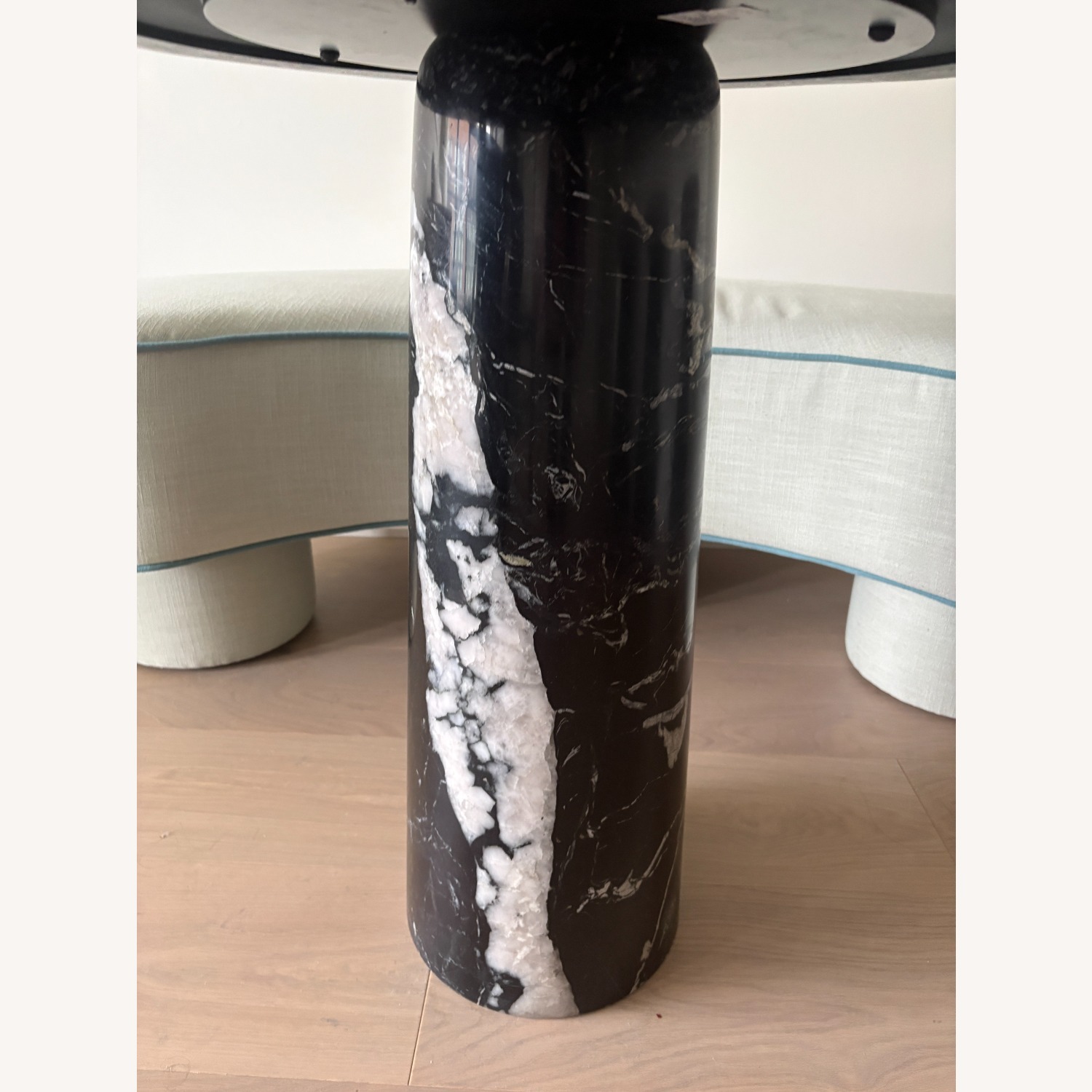 CB2 Babylon Black Marble Dining Table - image-2