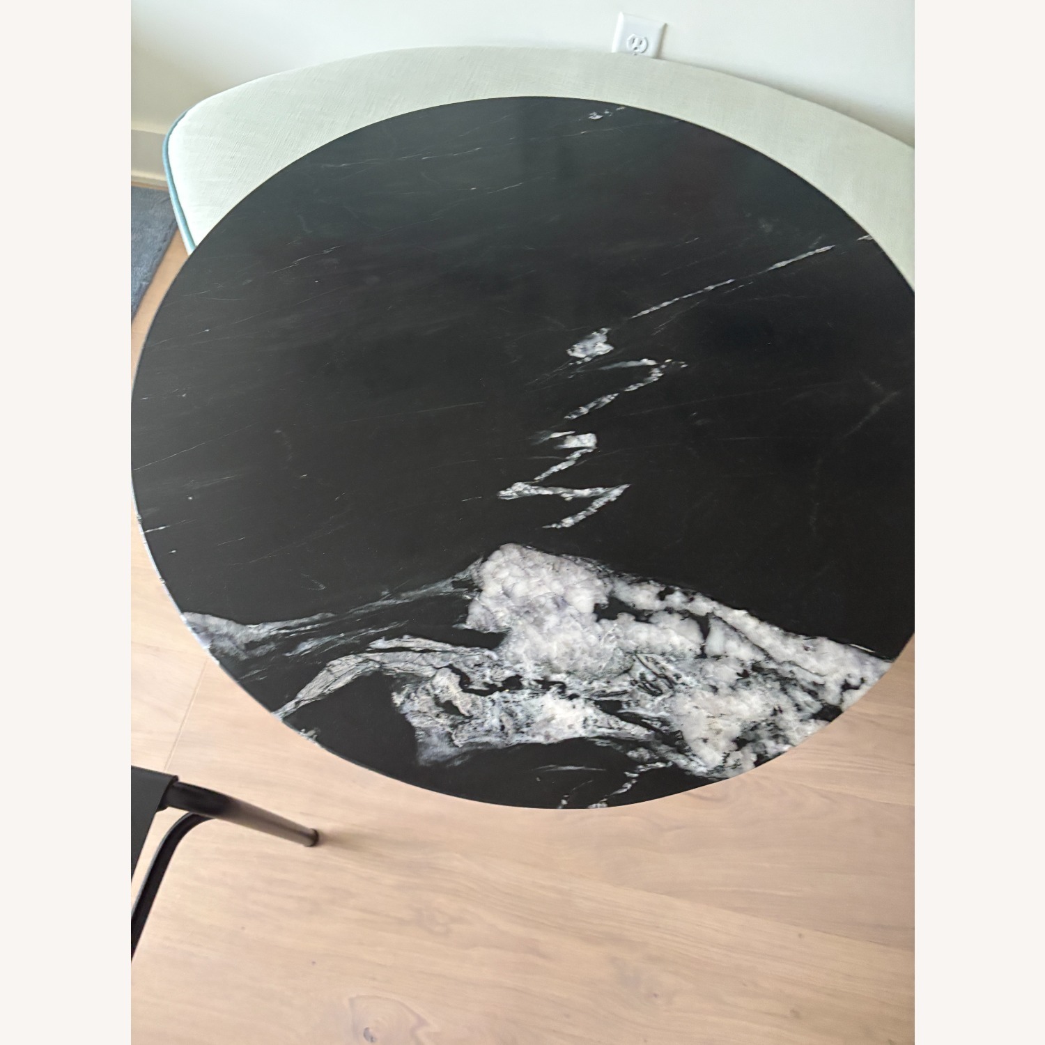 CB2 Babylon Black Marble Dining Table - image-3
