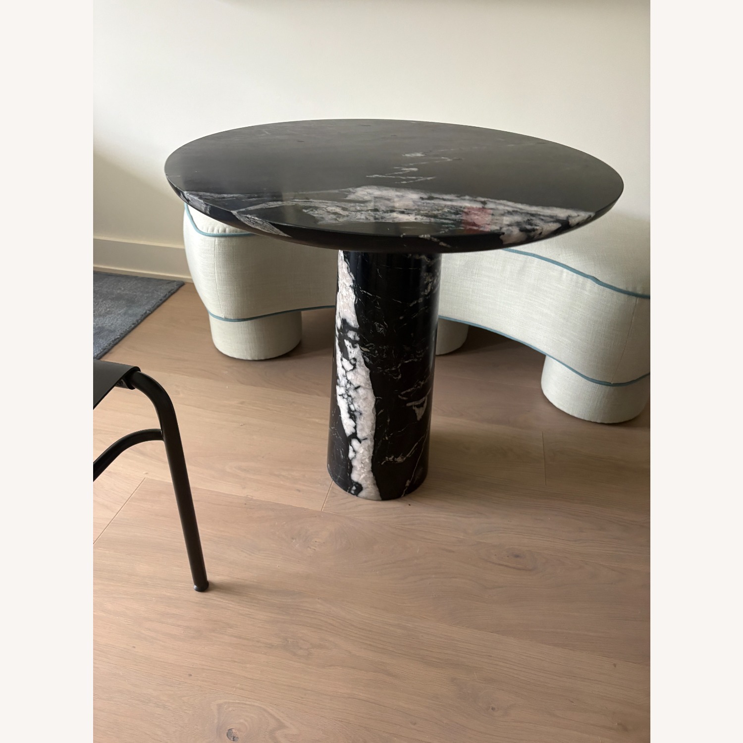 CB2 Babylon Black Marble Dining Table - image-1