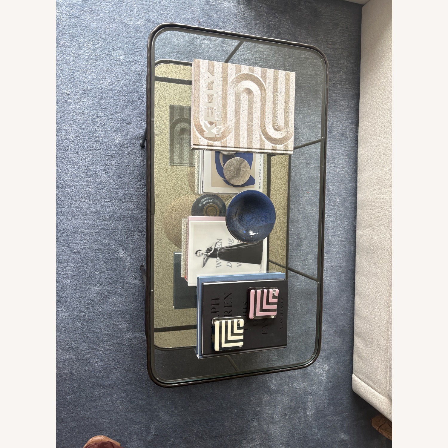 West Elm Marley Black Glass Coffee Table - image-1