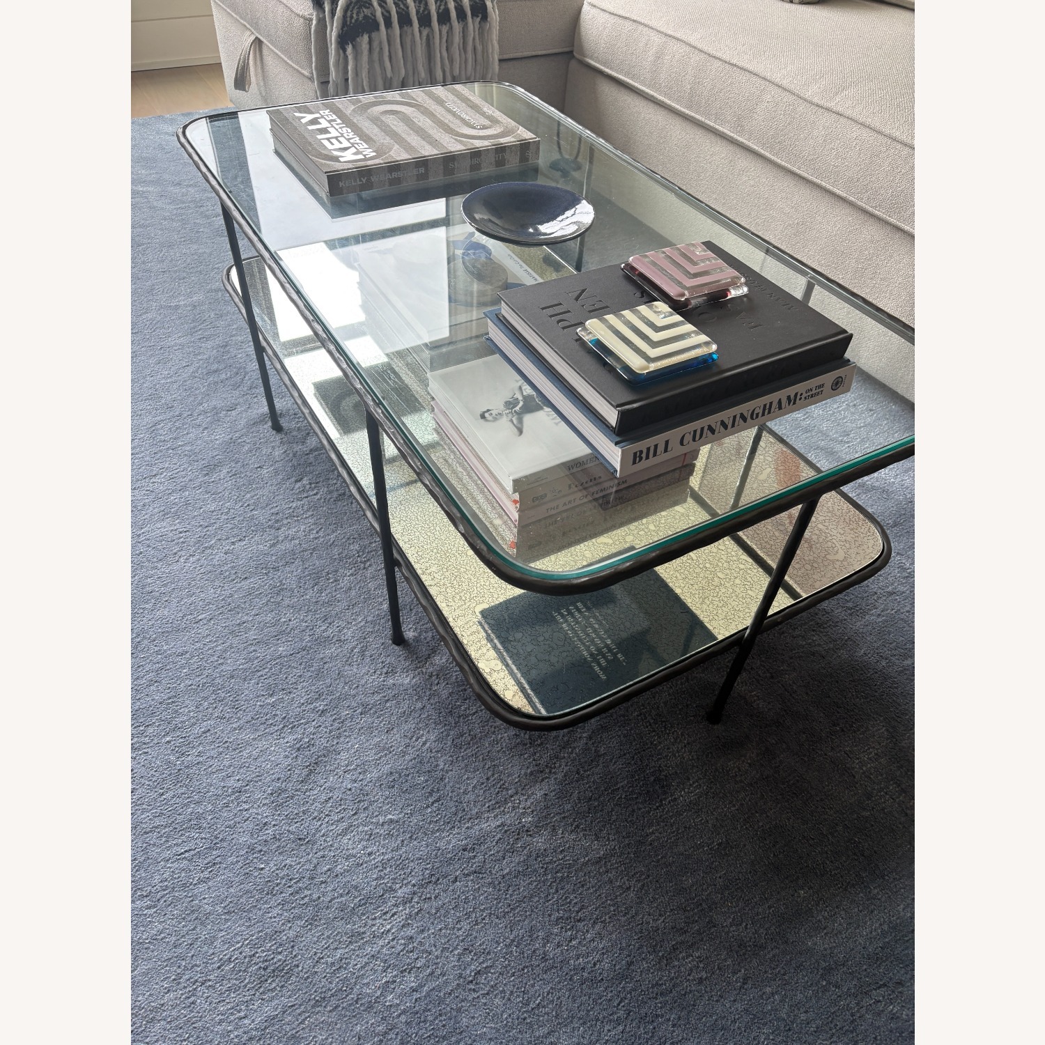 West Elm Marley Black Glass Coffee Table - image-2