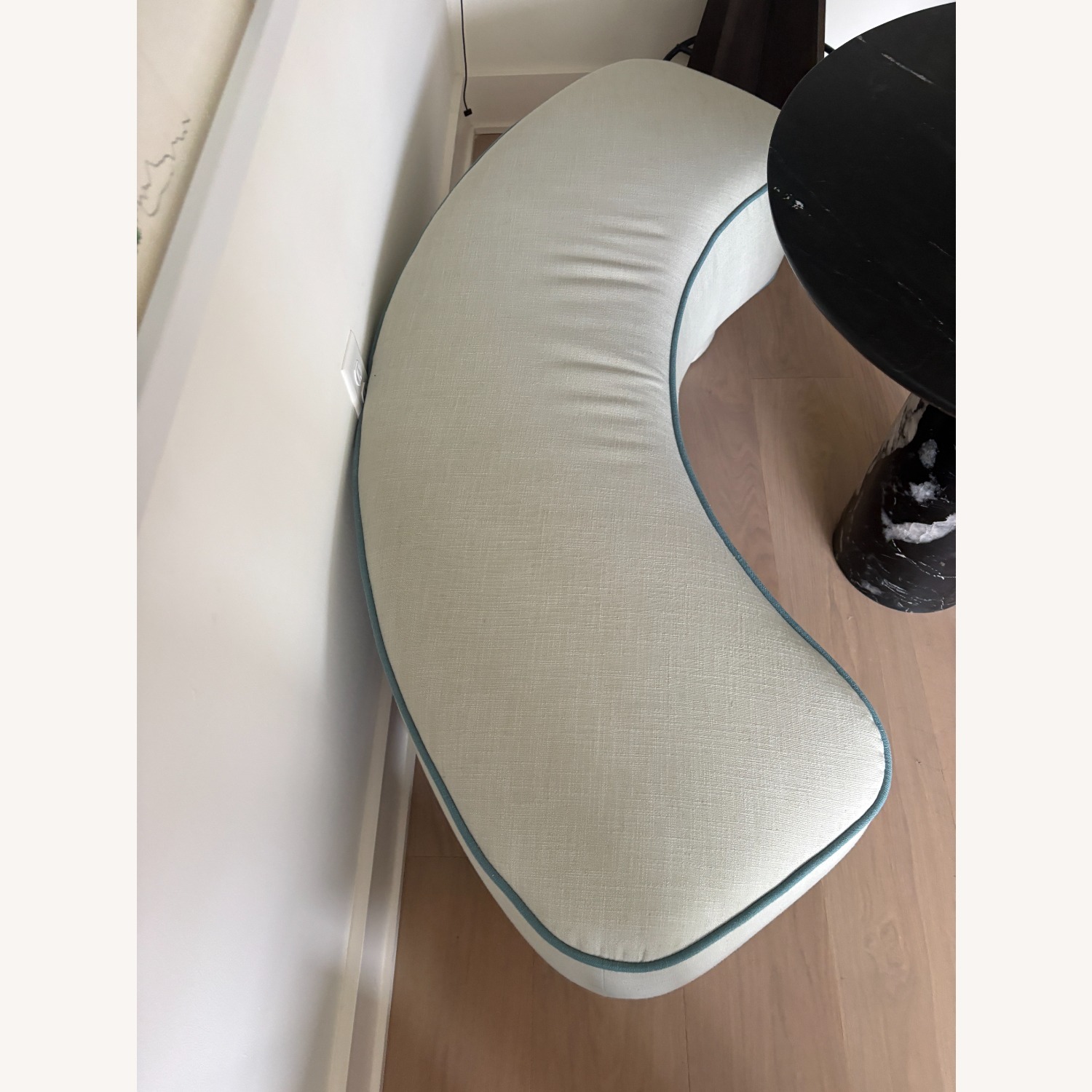 Anthropologie Modella Performance Linen Curved Bench - image-5