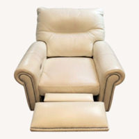 White Leather Reclining Chair