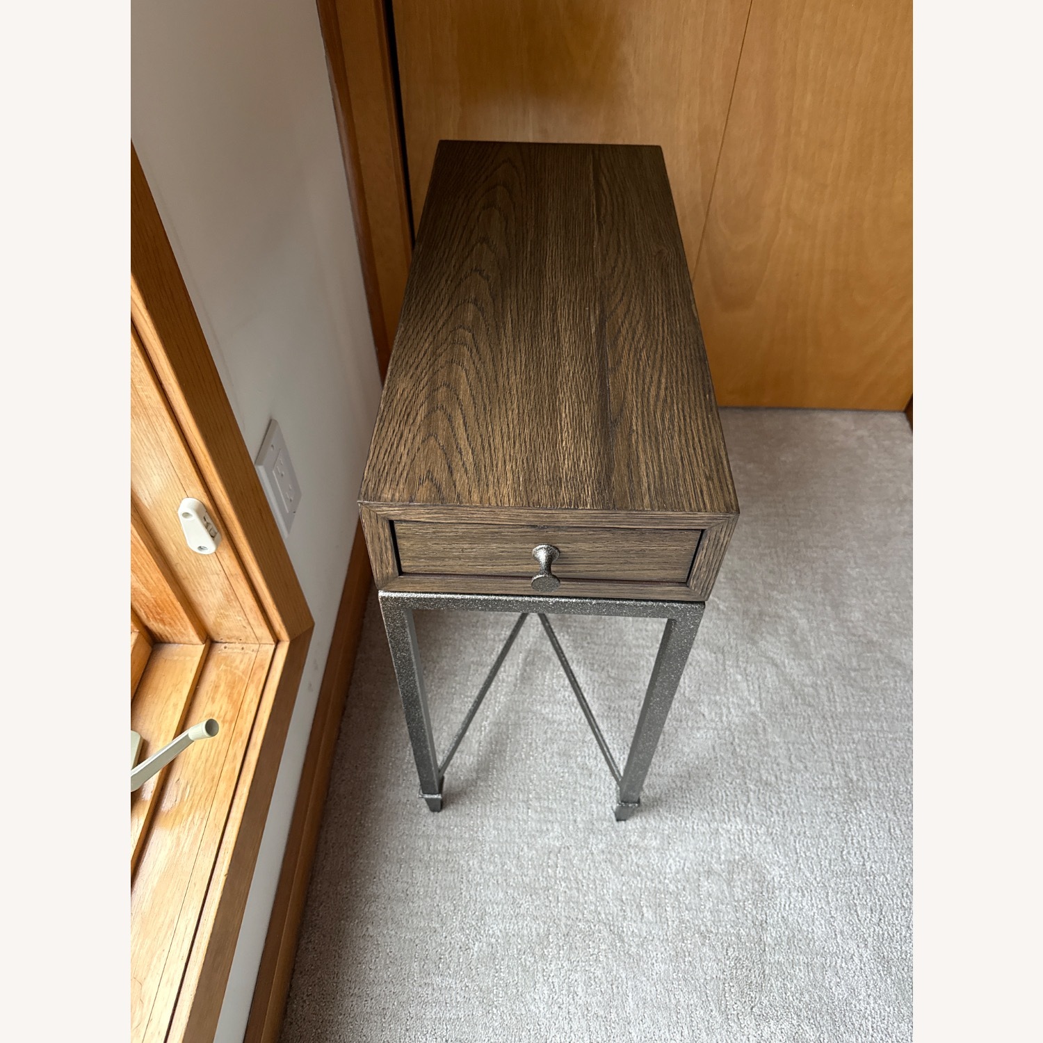 Century Furniture Wood and Aluminum Side Table - image-5