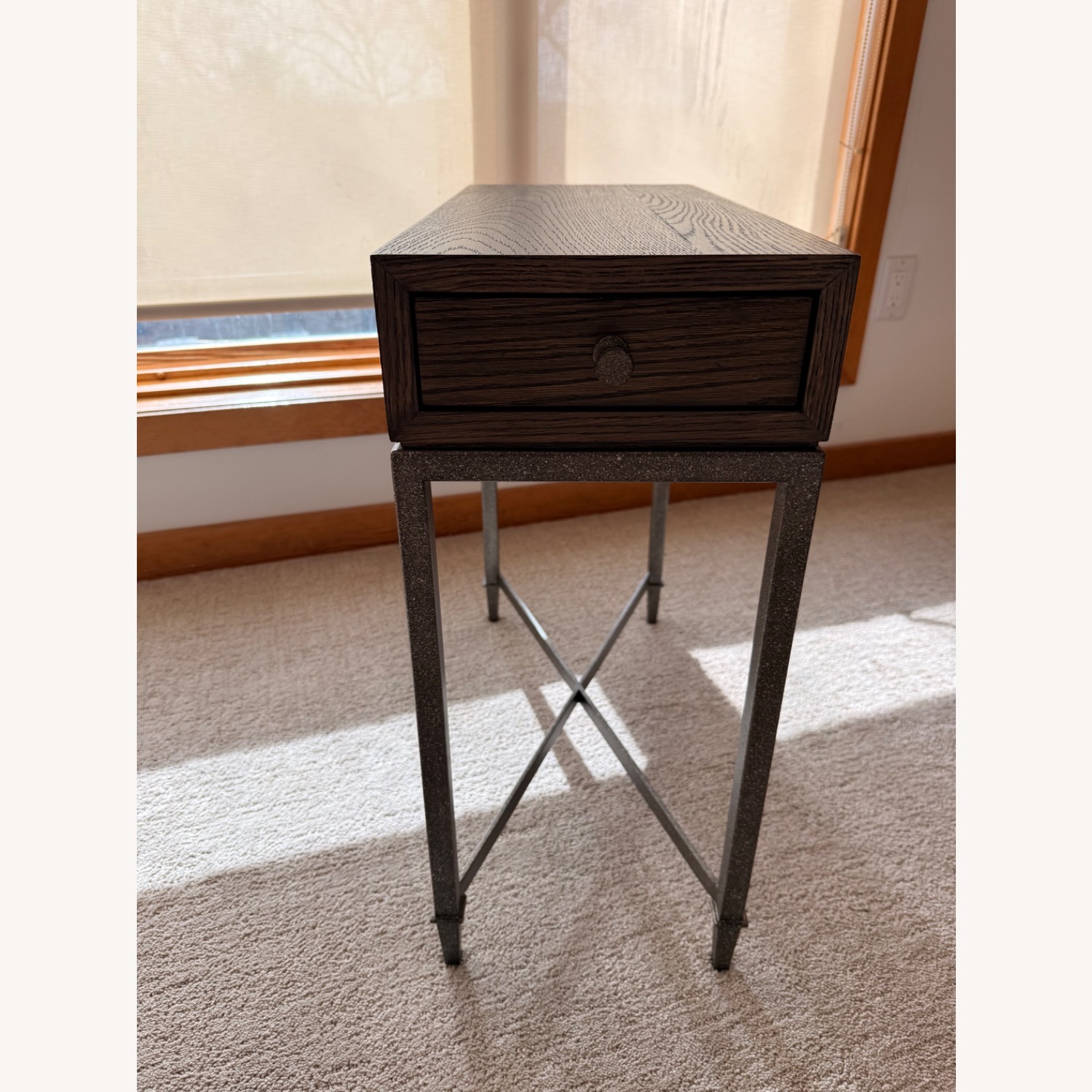 Century Furniture Wood and Aluminum Side Table - image-1