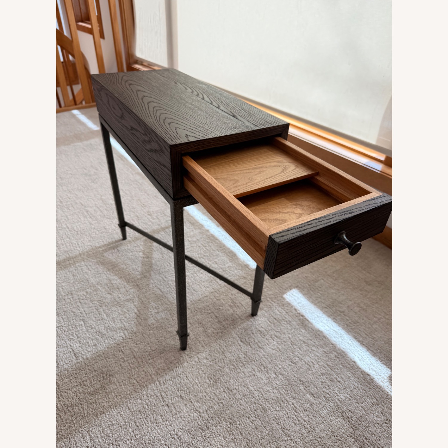 Century Furniture Wood and Aluminum Side Table - image-4