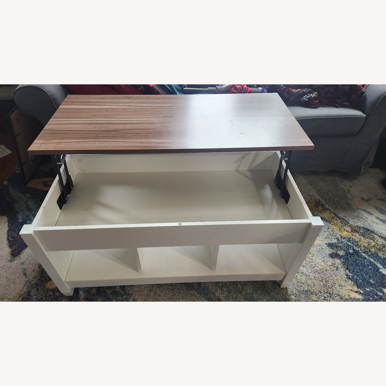 Casart Coffee Table with Hidden Storage Compartment - image-3