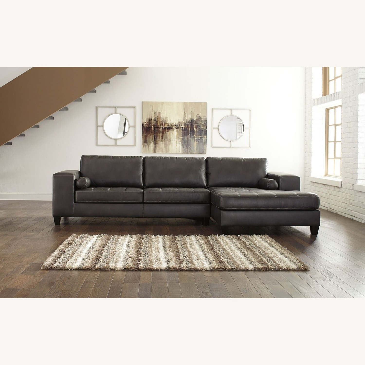 Ashley Furniture Nokomis Sofa 2 Piece Sectional DB - image-1