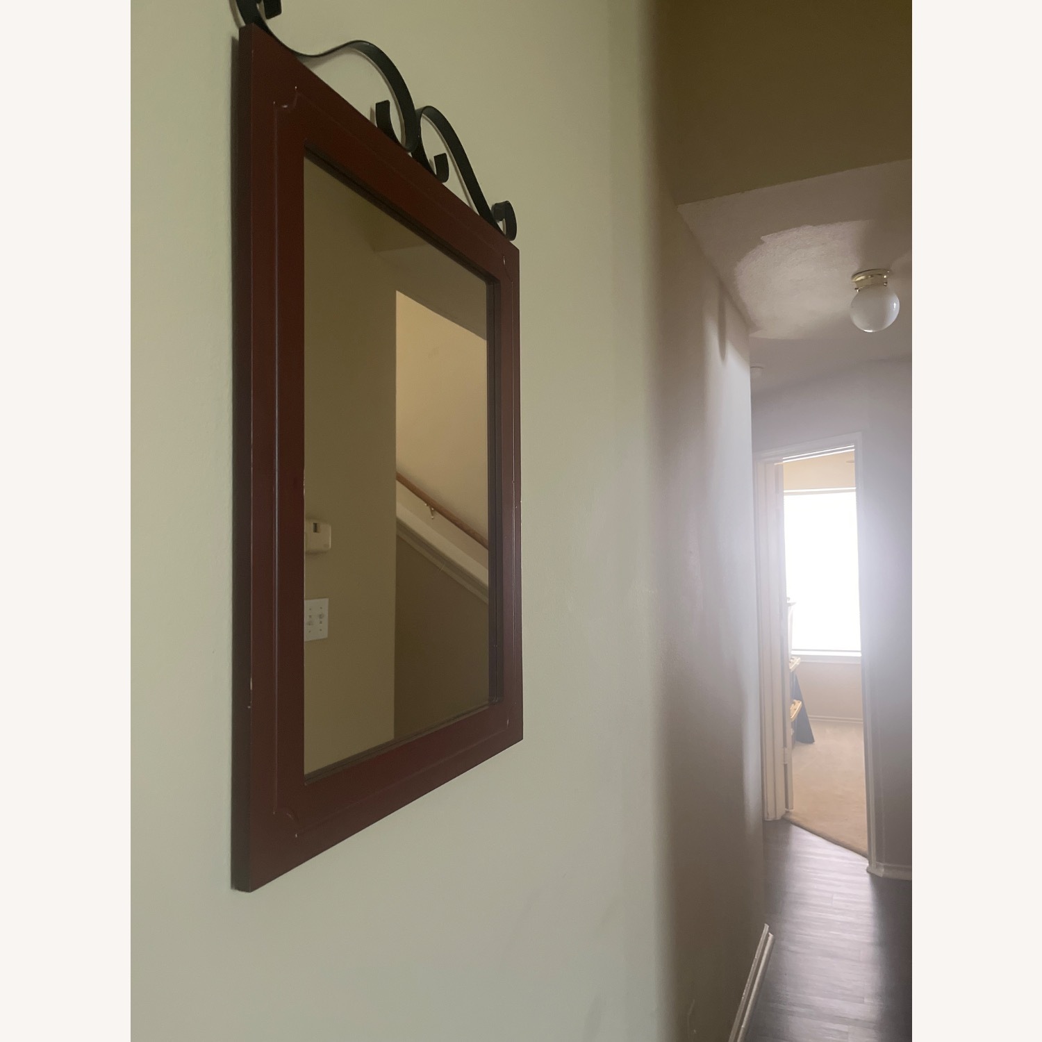 Dark Brown Wall Mirror - image-1
