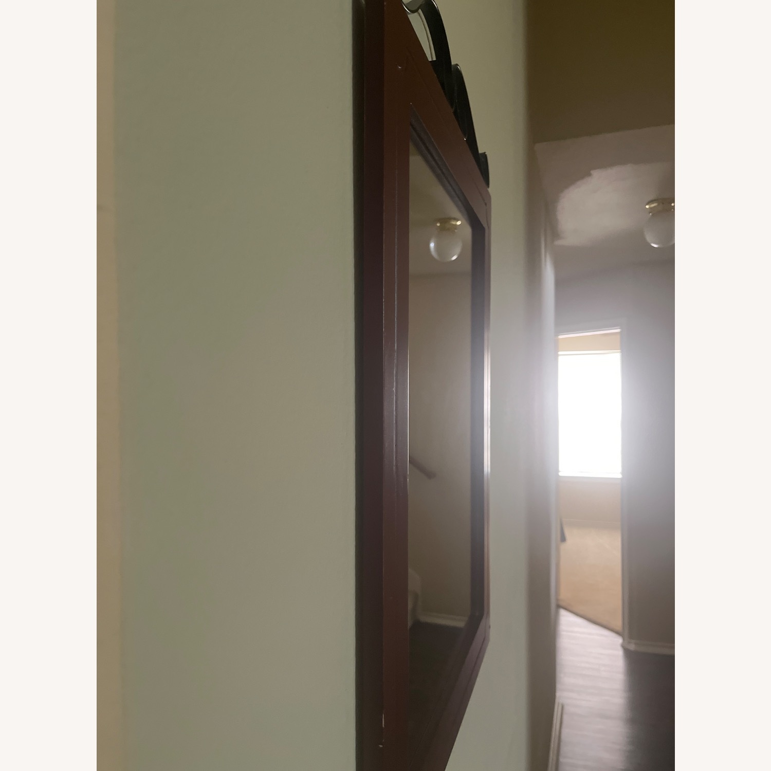 Dark Brown Wall Mirror - image-2