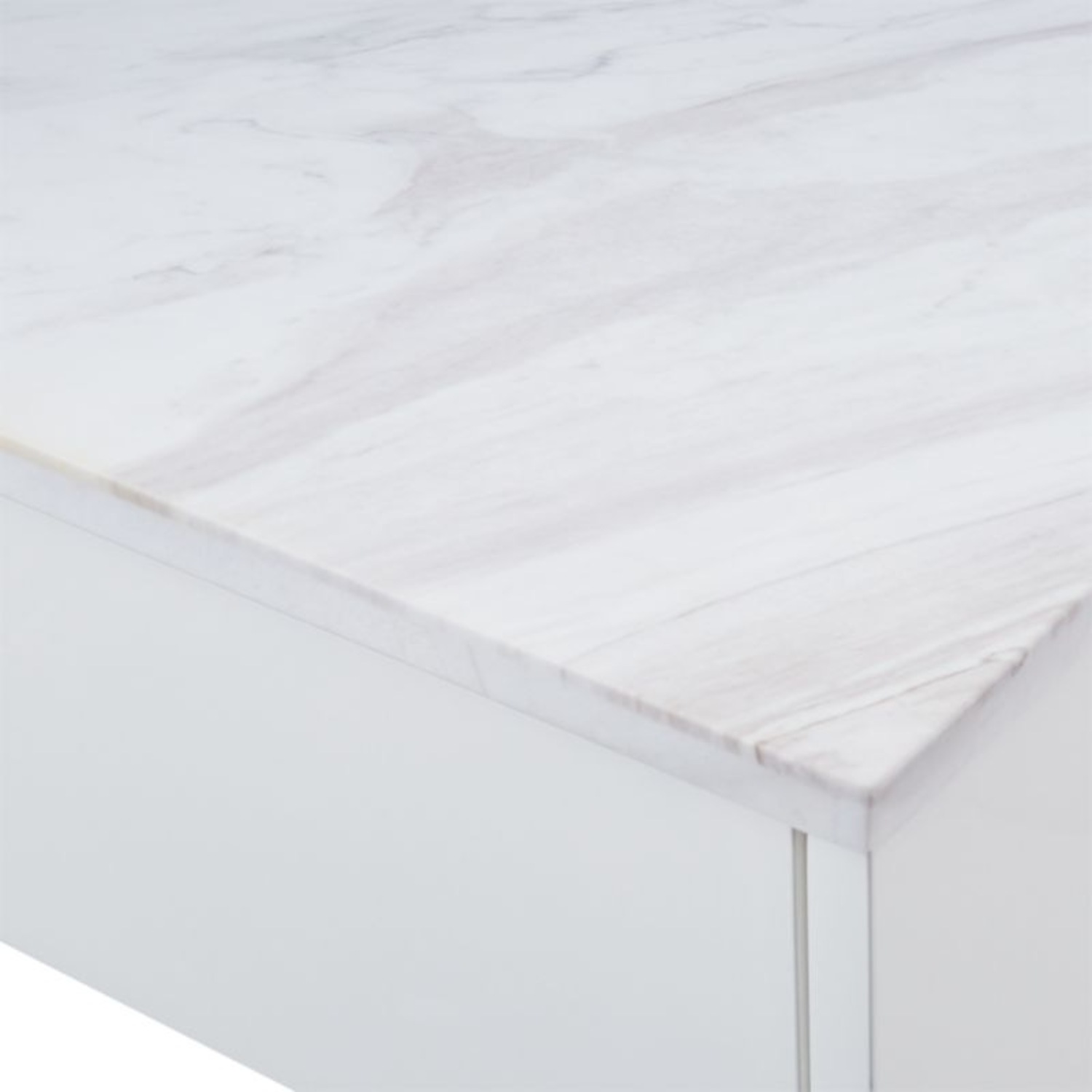 CB2 White Marble Kitchen Island - image-8