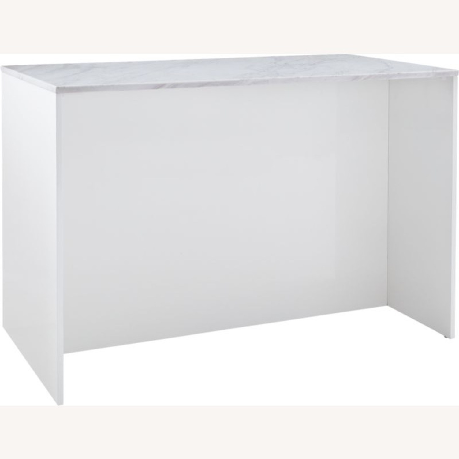 CB2 White Marble Kitchen Island - image-4