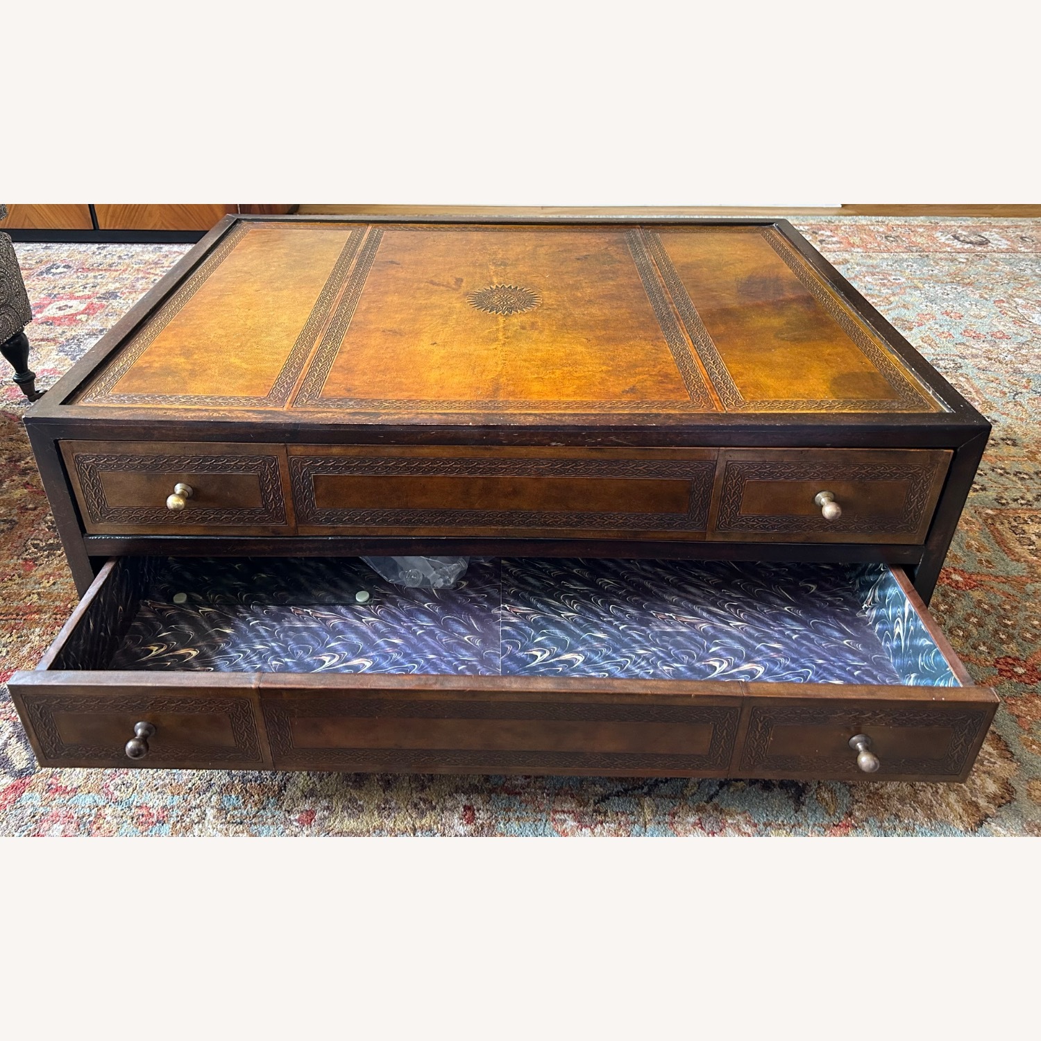 Vintage/Antique Finds Dark Brown Coffee Table - image-2