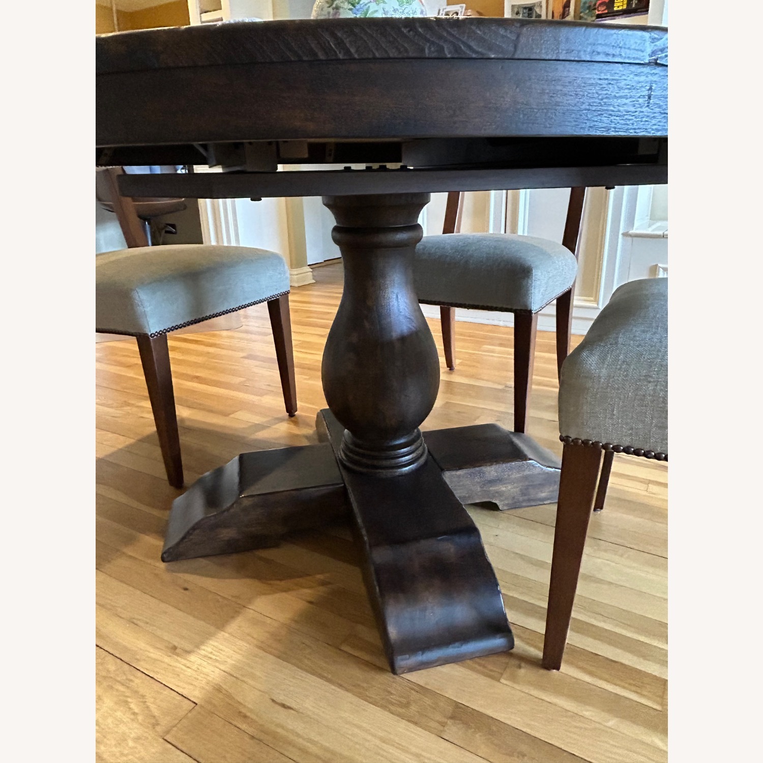 Pottery Barn Dark Brown Wood Dining Sets - image-3