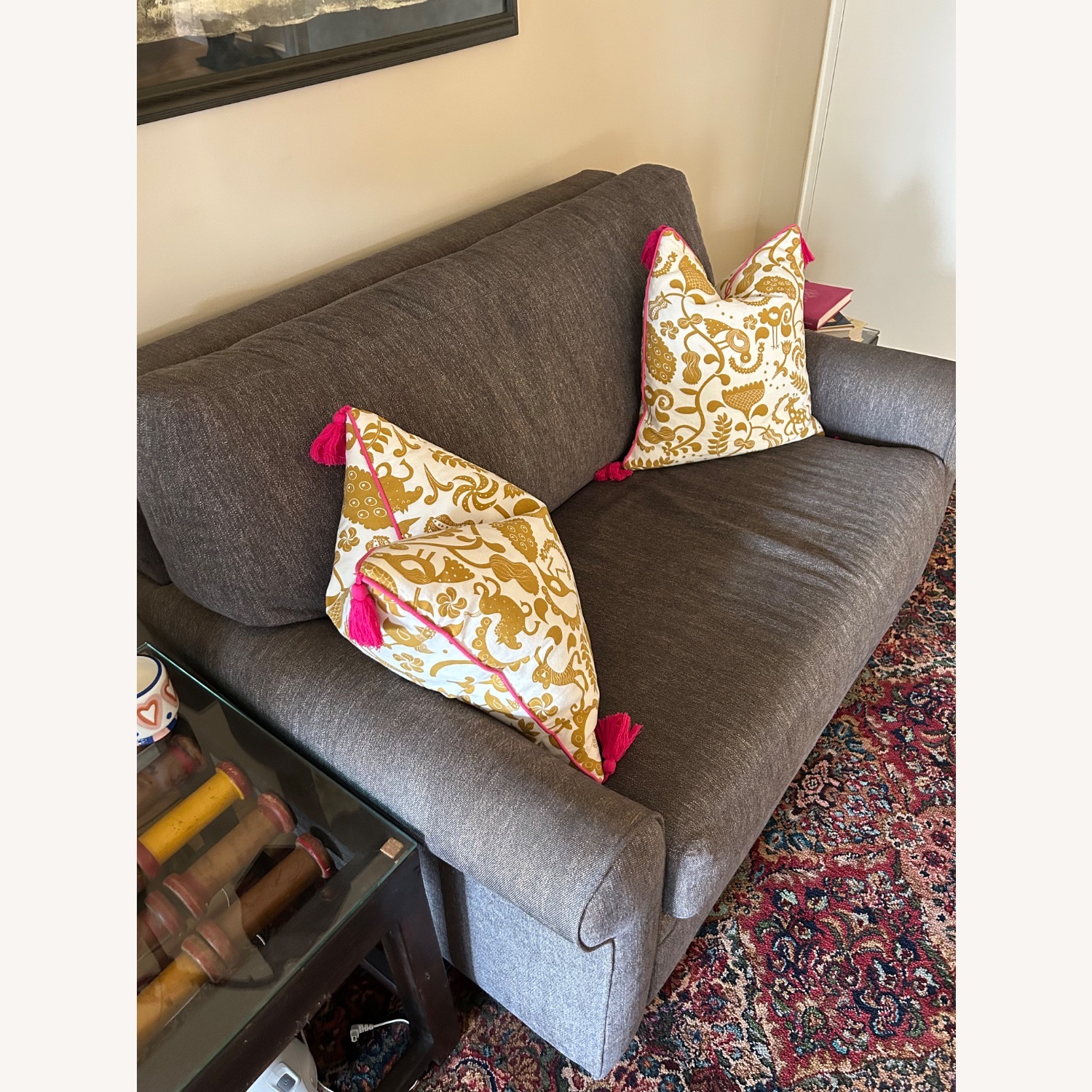 American Leather Dark Gray Fabric Sleeper Sofa - image-2