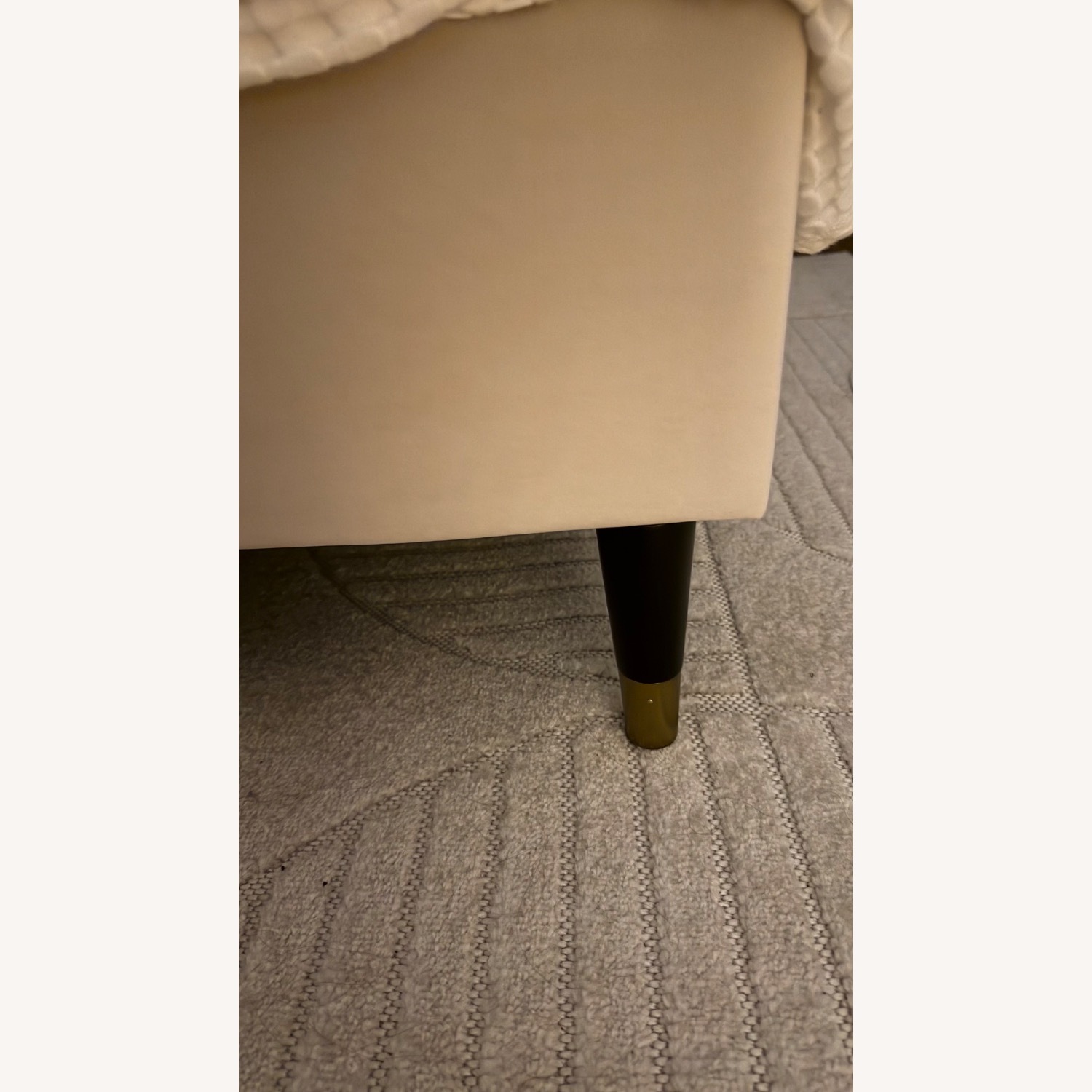 Rozitta Beige Velvet Queen Bed - image-3