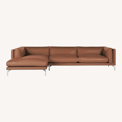 Used Design Within Reach Como Leather Sectional for sale on AptDeco