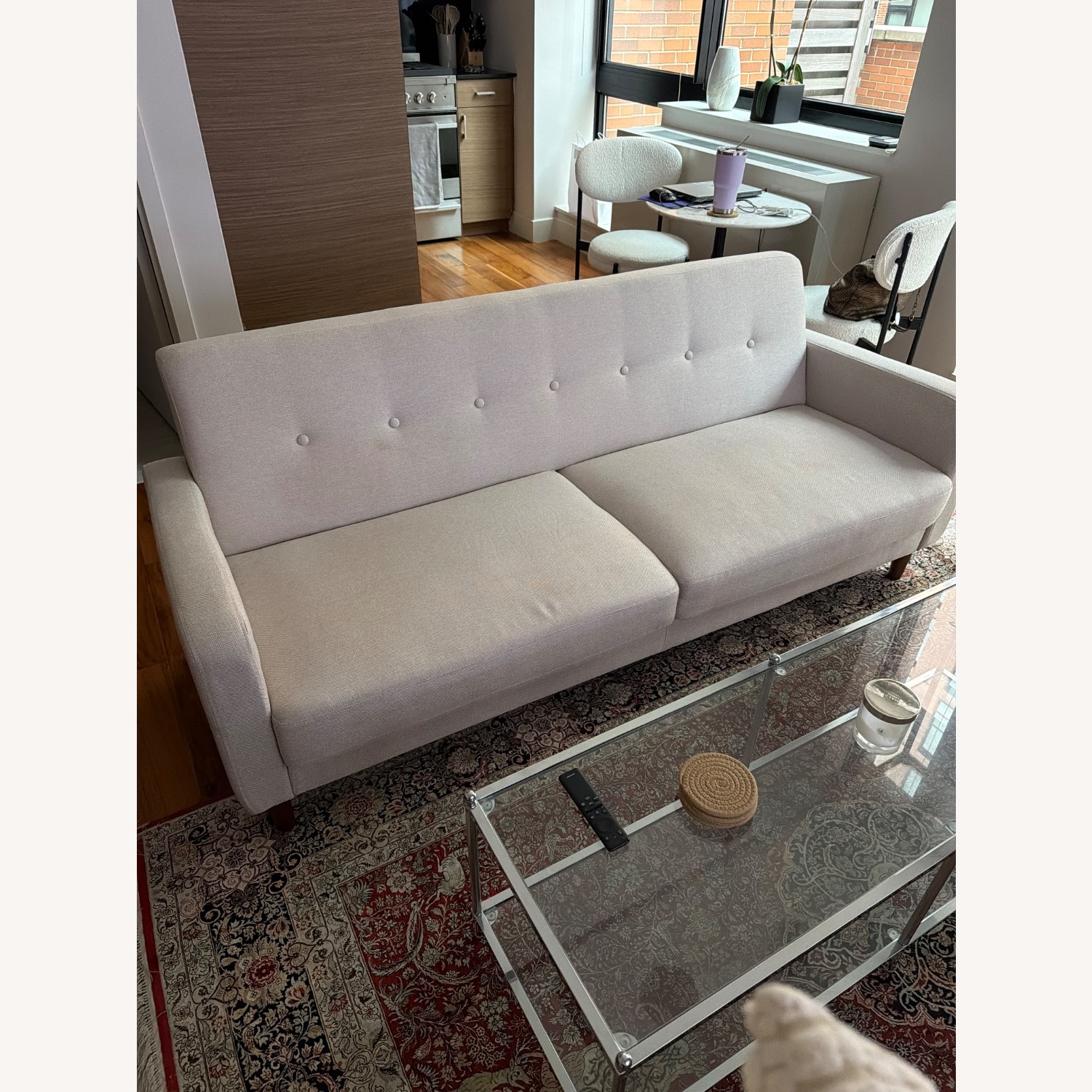 Wayfair Adair Natural Fabric Loveseat - image-2