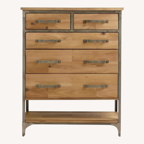 Used World Market Aiden Wood & Metal Chest for sale on AptDeco