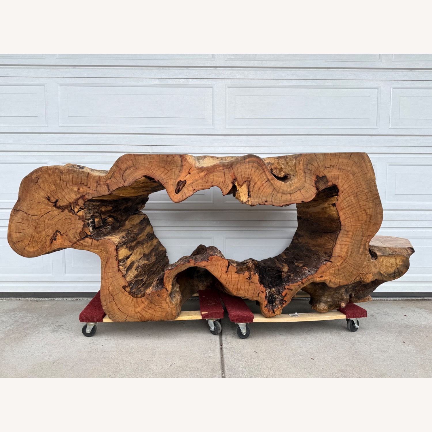 Statement Live-Edge Mango Wood "Window" Slab - image-1