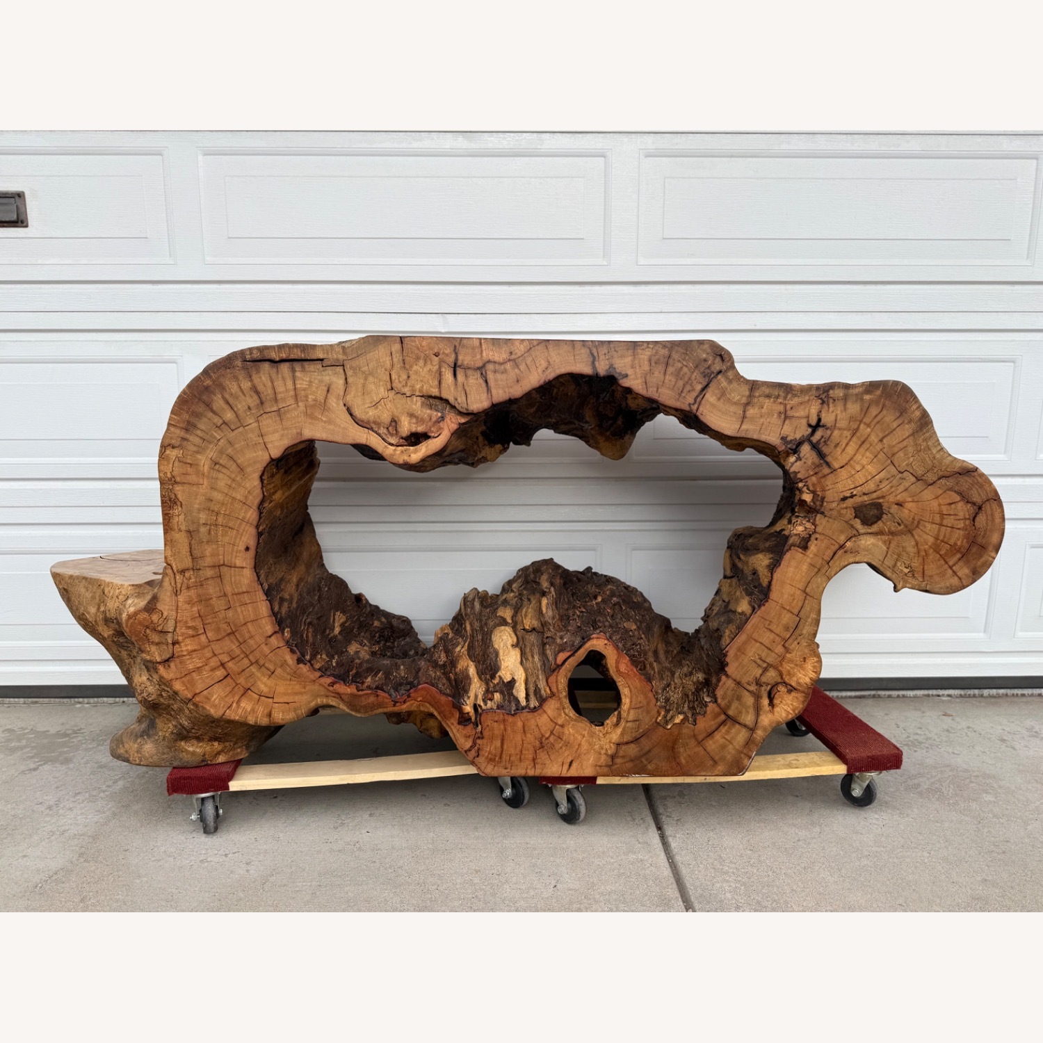 Statement Live-Edge Mango Wood "Window" Slab - image-16