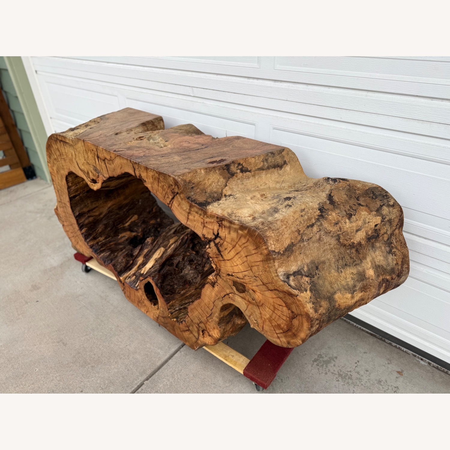 Statement Live-Edge Mango Wood "Window" Slab - image-4