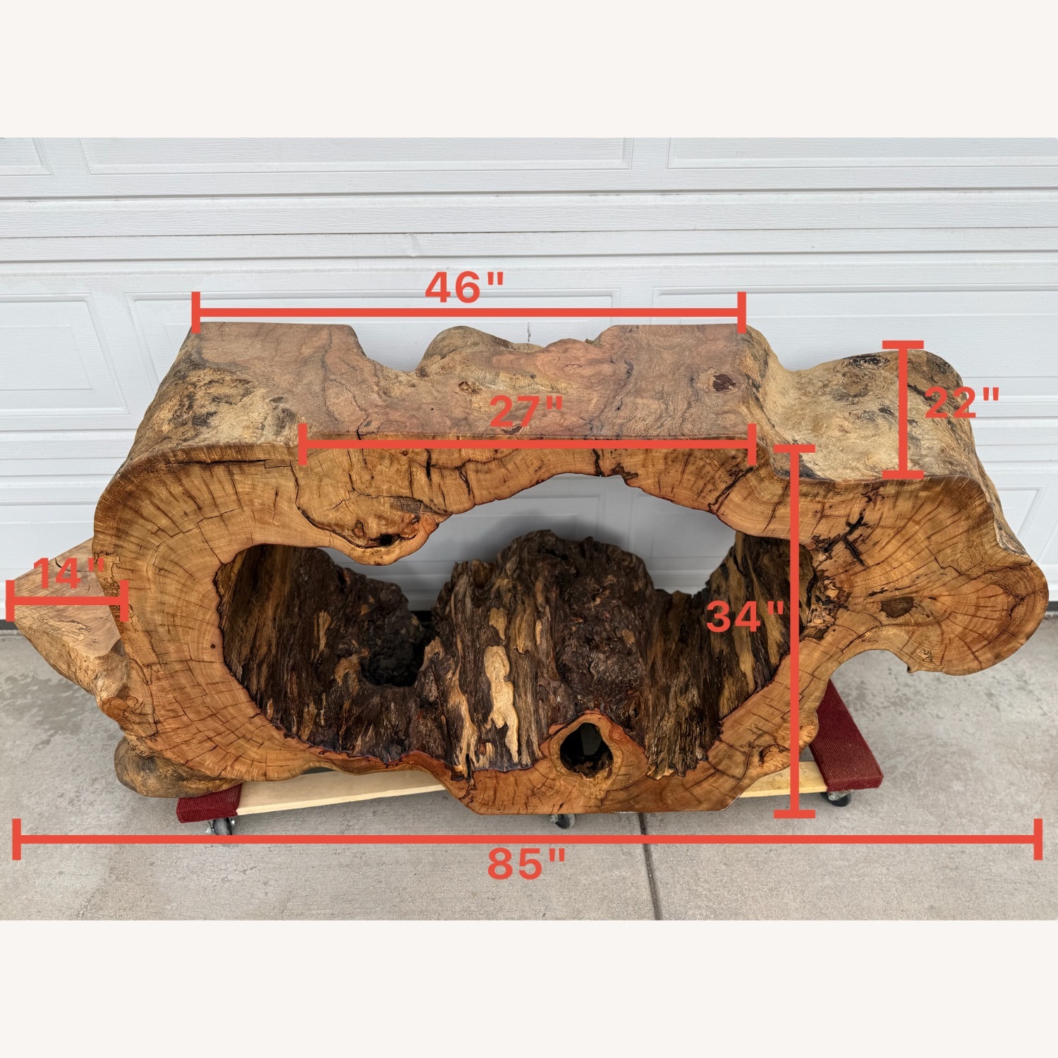 Statement Live-Edge Mango Wood "Window" Slab - image-28
