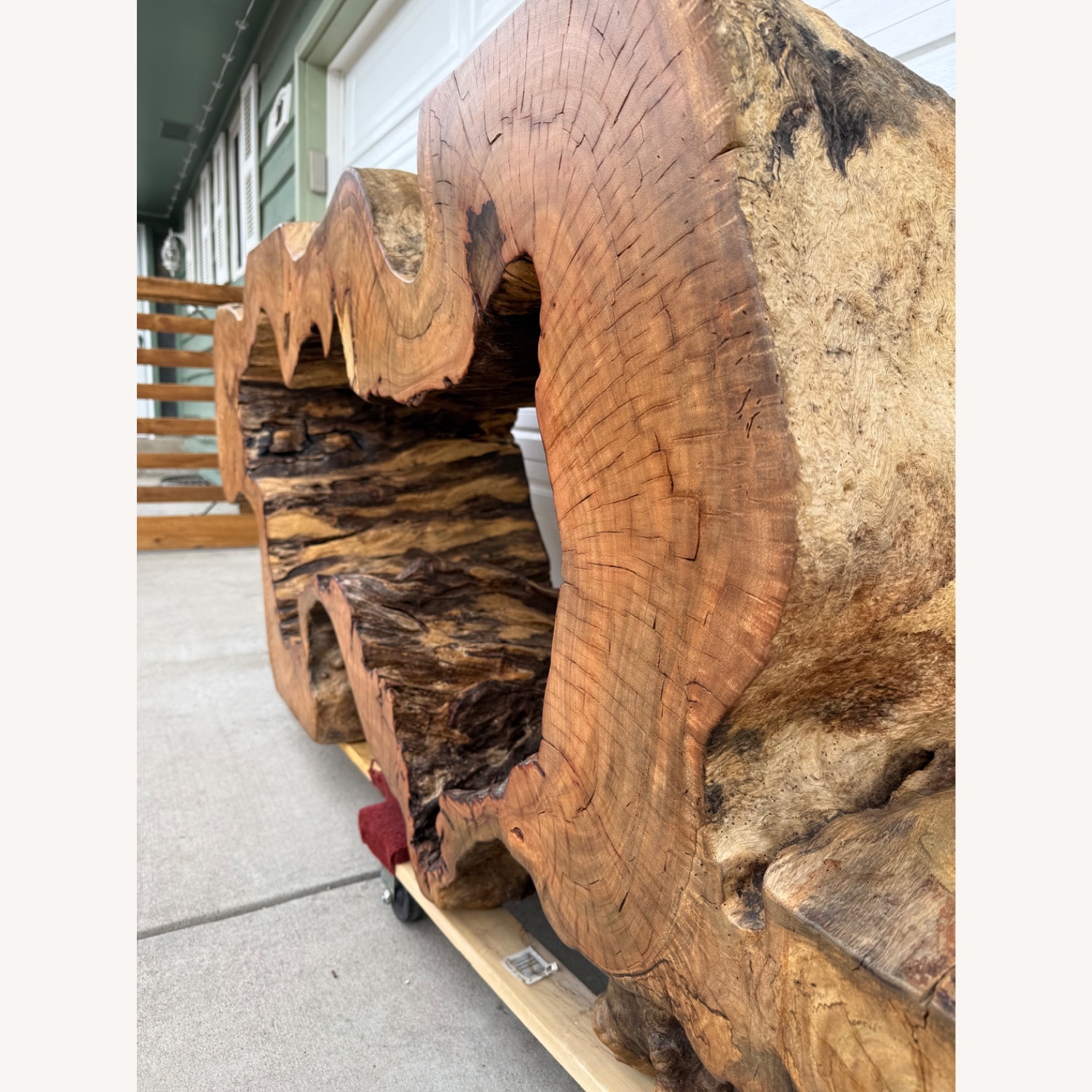 Statement Live-Edge Mango Wood "Window" Slab - image-12