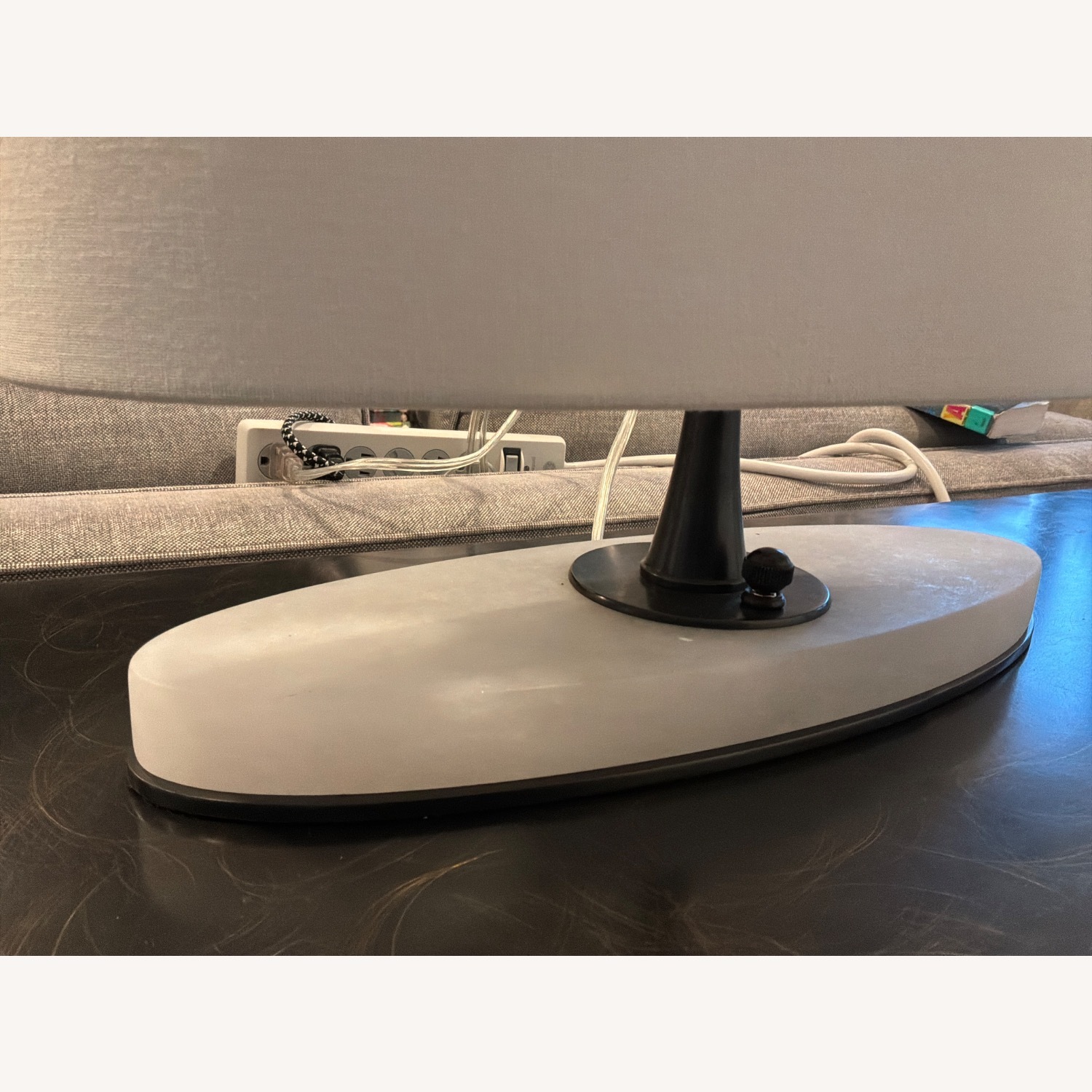 Room & Board White Stone Table Lamp - image-2