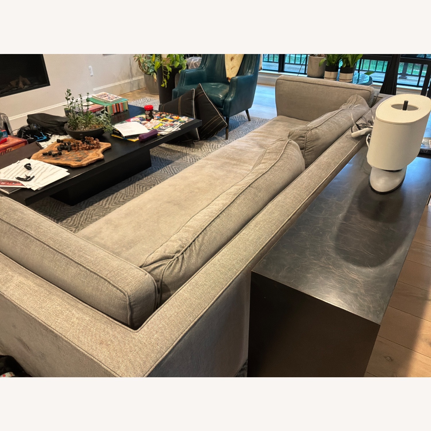 Room & Board 3+ Person Sofa in Light Grey Fabric - image-2