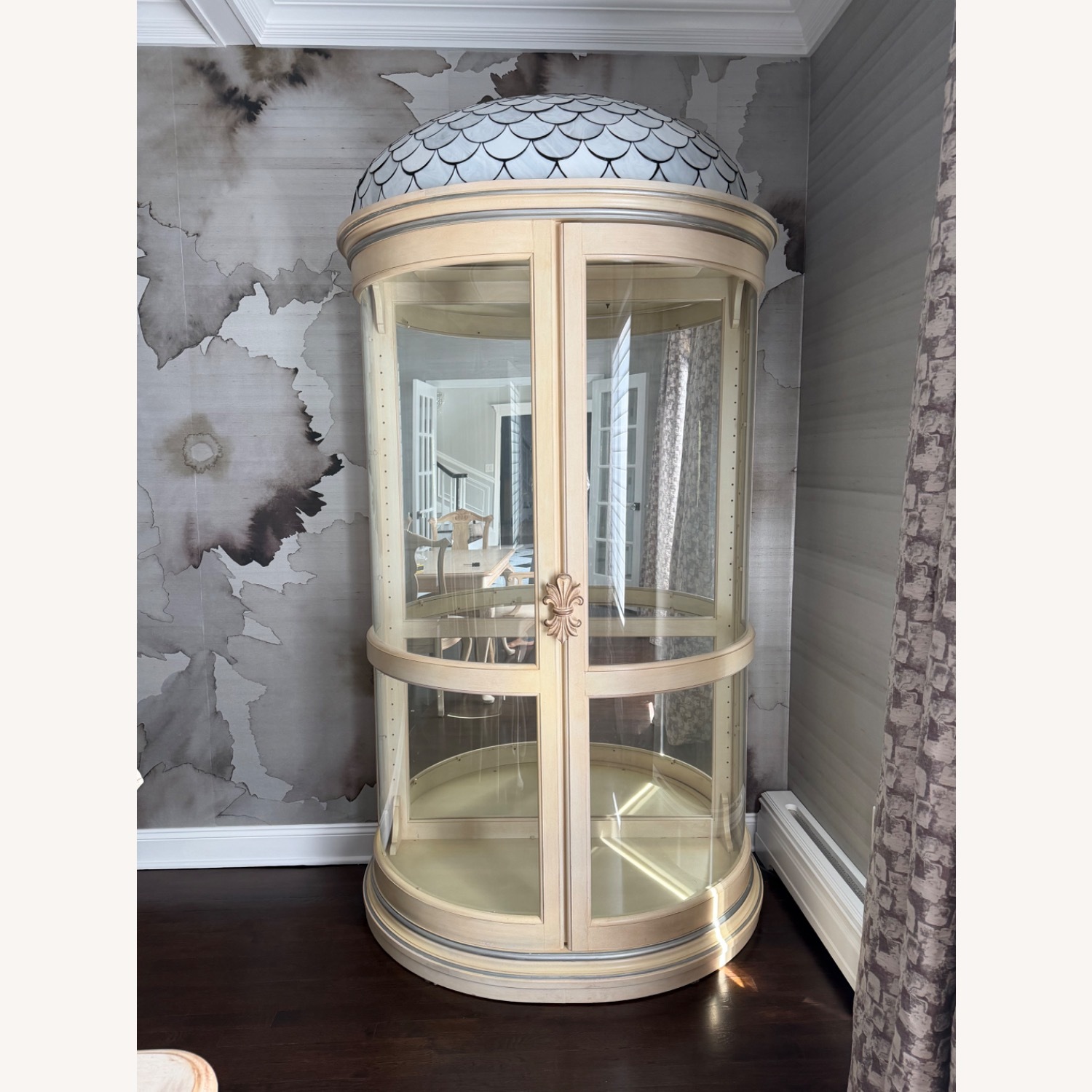 Vintage/Antique Natural Wood Wall Unit - image-1