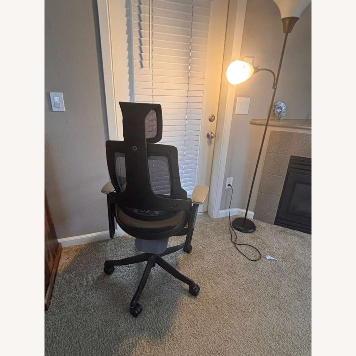 Dania Furniture Black Metal Office Chair - image-3