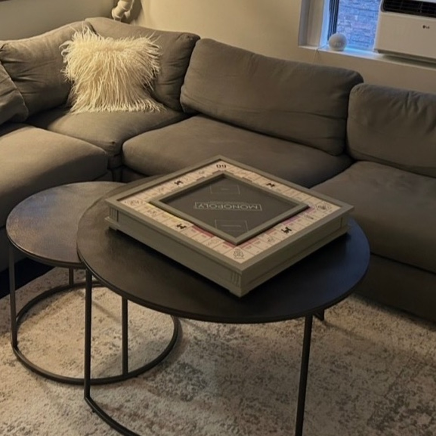 Pottery Barn Duke Black Metal Nesting Coffee Table - image-3