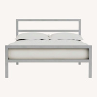 Room & Board Dark Gray Metal Queen Bed
